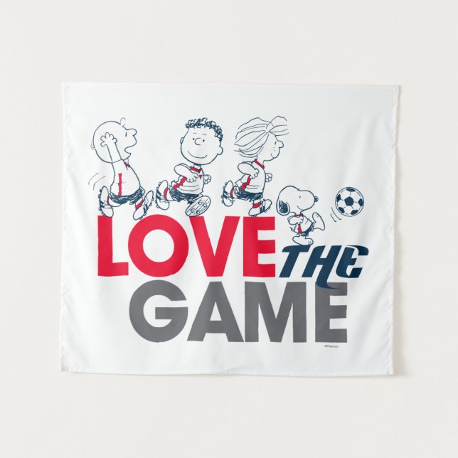 Peanuts Gang - Love The Game Tapestry (Front (Horizontal))