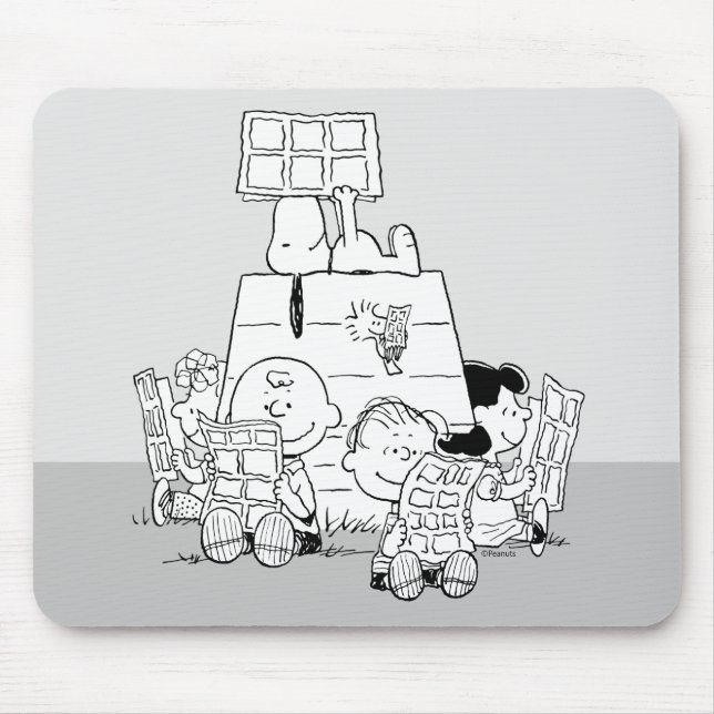 Peanuts Gang Reading Comics Mouse Pad (Front)