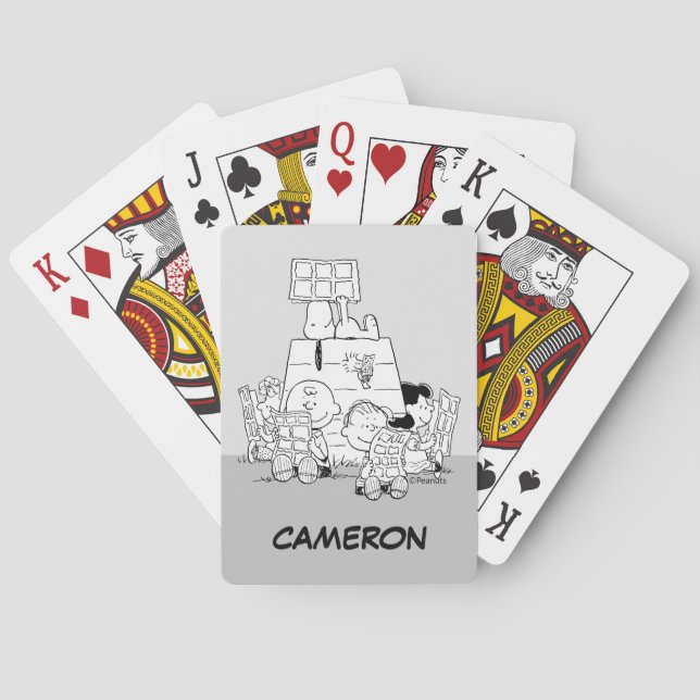Peanuts Gang Reading Comics Playing Cards (Back)