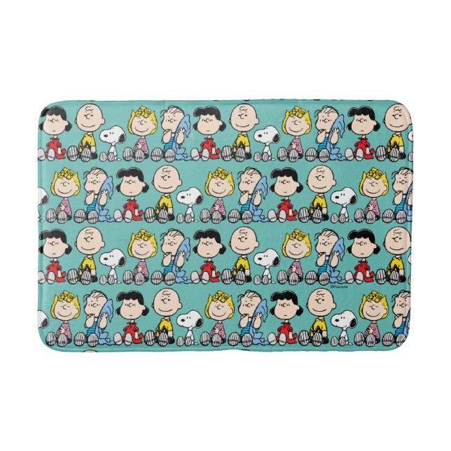 Peanuts Gang Sitting Together Bath Mat (Front)
