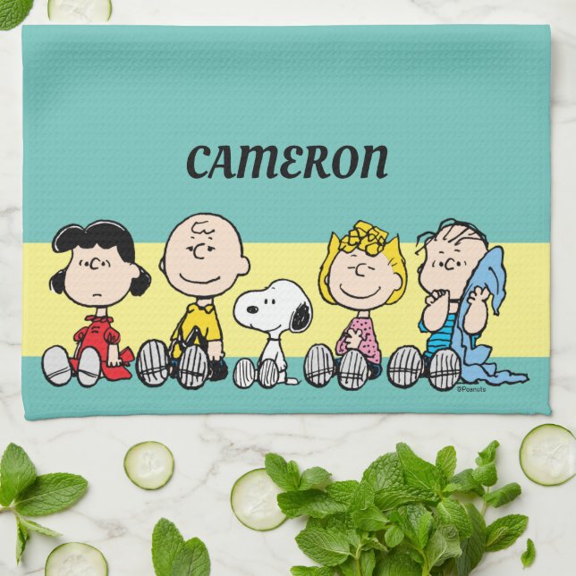 Peanuts Gang Sitting Together Kitchen Towel (Folded)