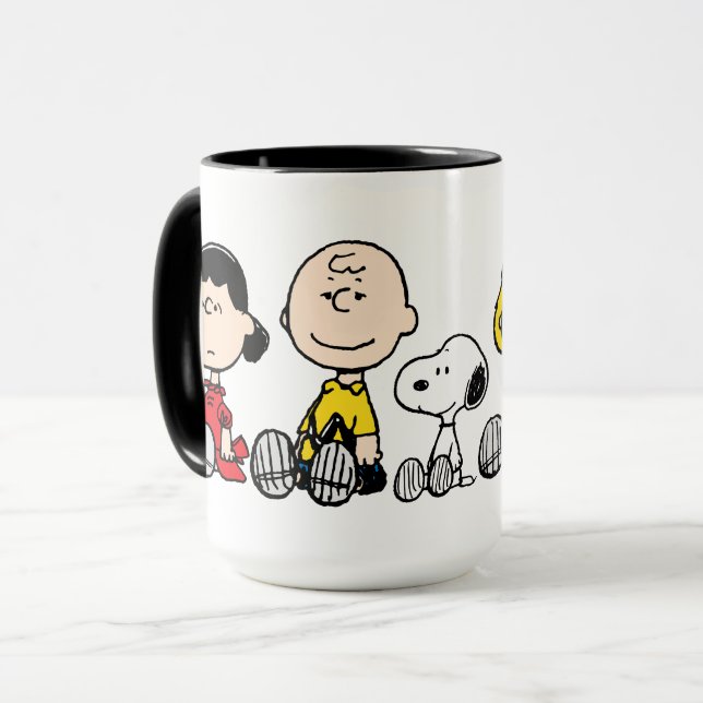 Peanuts Gang Sitting Together Mug (Front Left)