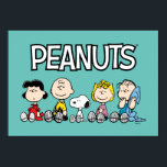 Peanuts Gang Sitting Together Poster<br><div class="desc">Check out Lucy,  Charlie Brown,  Snoopy,  Sally,  and Linus sitting together in a row.</div>