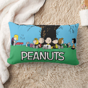 Peanuts Gang Under A Tree Lumbar Pillow