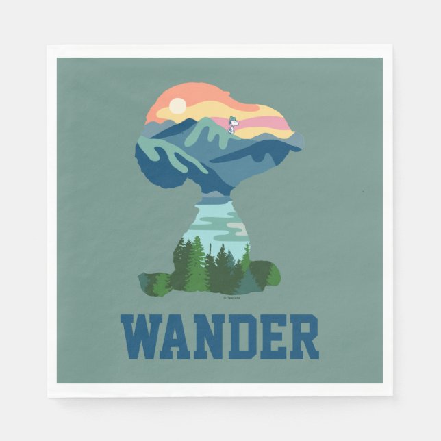 Peanuts | Great Outdoor Snoopy Portrait Napkin (Front)