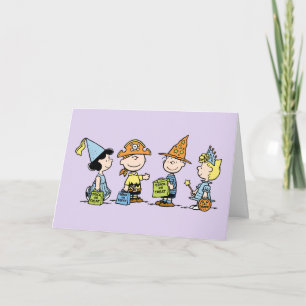 Peanuts Halloween Trick or Treaters Card