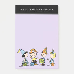 Peanuts Halloween Trick or Treaters Post-it Notes