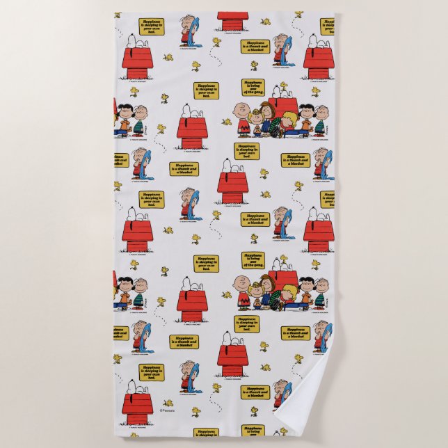 Peanuts | Happiness is… Beach Towel (Front)
