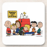 Peanuts | Happiness is Being One of the Gang Coaster<br><div class="desc">Happiness is indeed being part of the Peanuts gang, as depicted in the beloved comic strip and its various adaptations. The Peanuts characters, despite their flaws and struggles, find joy in their close-knit friendships and shared experiences.</div>