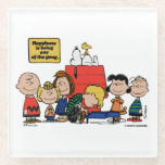 Peanuts | Happiness is Being One of the Gang Glass Coaster<br><div class="desc">Happiness is indeed being part of the Peanuts gang, as depicted in the beloved comic strip and its various adaptations. The Peanuts characters, despite their flaws and struggles, find joy in their close-knit friendships and shared experiences.</div>