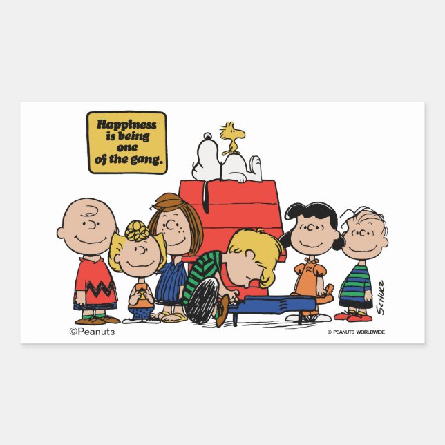 Peanuts | Happiness is Being One of the Gang Sticker (Front)
