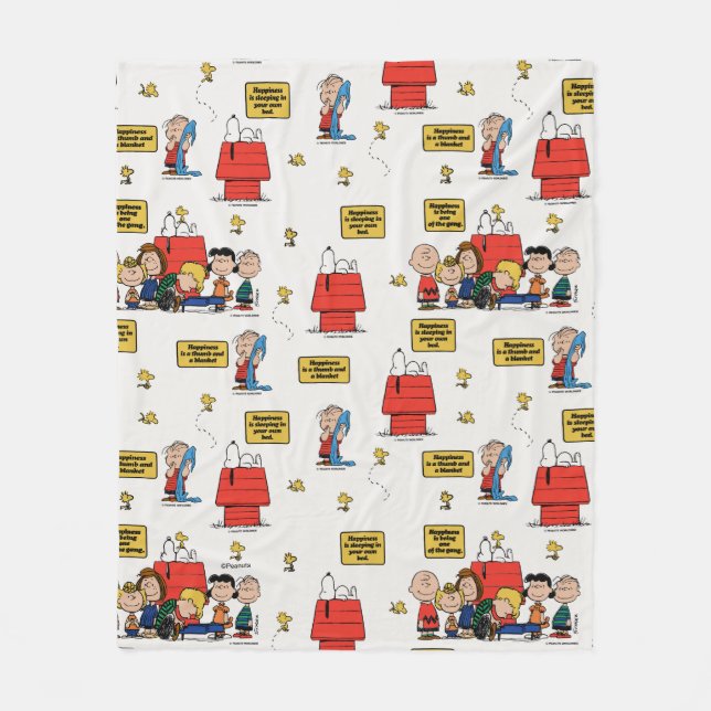 Peanuts | Happiness is… Fleece Blanket (Front)