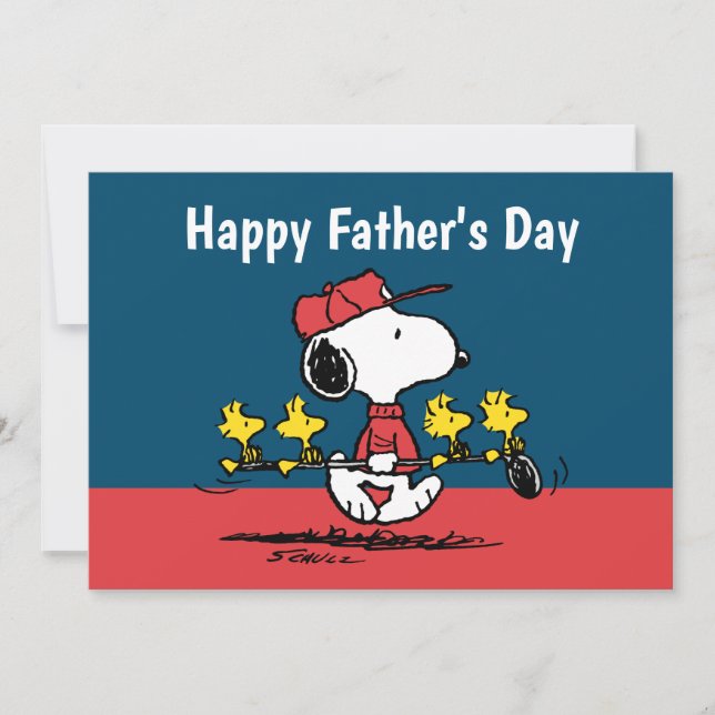 Peanuts | Happy Father's Day Golf Holiday Card (Front)
