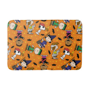 Peanuts   Happy Halloween Pattern Bath Mat