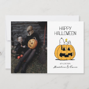 Peanuts Happy Halloween Snoopy & Jack O' Lantern Holiday Card