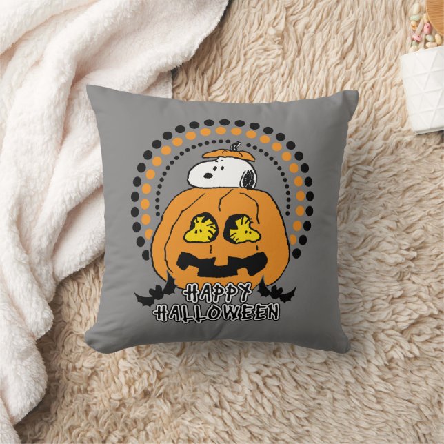 Peanuts | Happy Halloween Throw Pillow (Blanket)