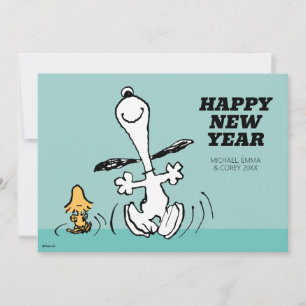 Peanuts   Happy Happy New Year Holiday Card