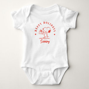 Peanuts   Happy Holidays from Snoopy Baby Bodysuit