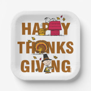 Peanuts   Happy Thanksgiving Combo Paper Plate