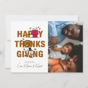 Peanuts Happy Thanksgiving Holiday Card