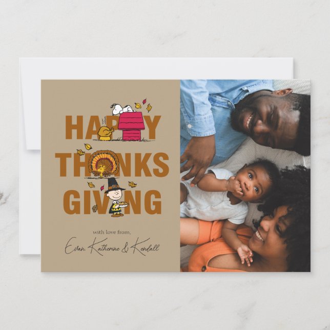 Peanuts | Happy Thanksgiving Holiday Card (Front)