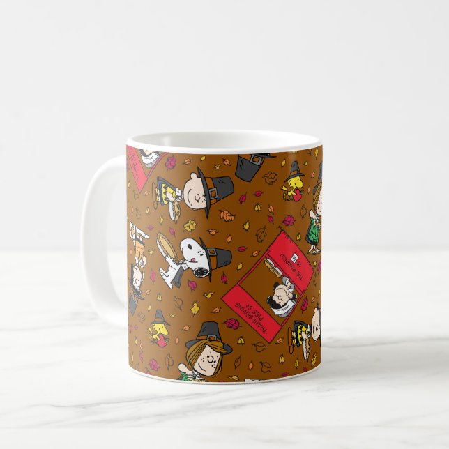 Peanuts | Happy Thanksgiving Pattern Coffee Mug (Front Left)