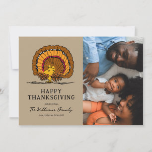 Peanuts Happy Thanksgiving Woodstock Turkey Holiday Card