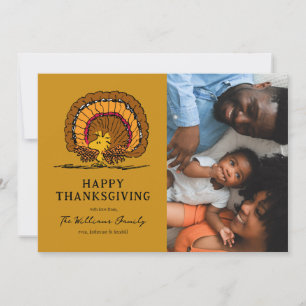 Peanuts Happy Thanksgiving Woodstock Turkey Holiday Card