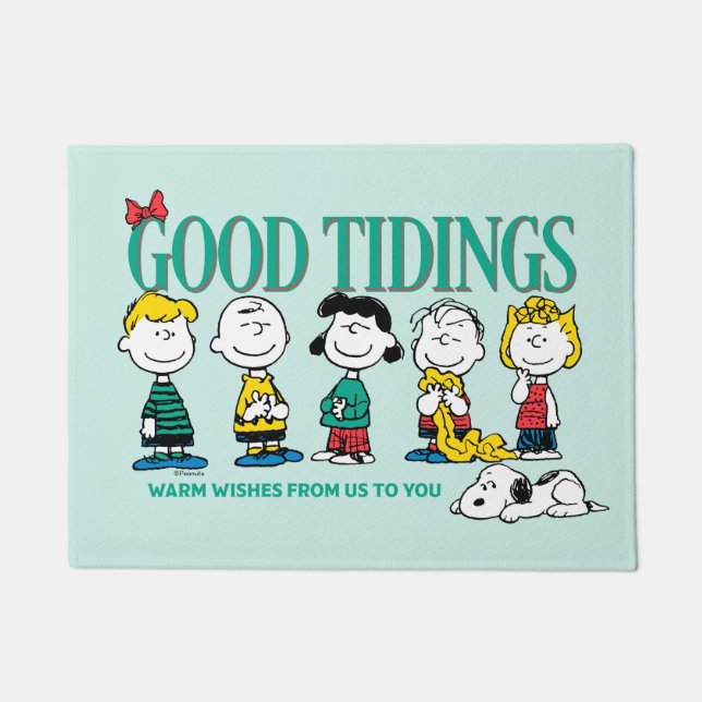 Peanuts | Holiday Good Tidings Doormat (Front)
