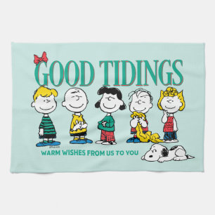 Peanuts   Holiday Good Tidings Kitchen Towel