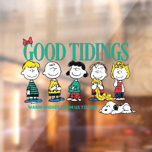 Peanuts Holiday Good Tidings Window Cling