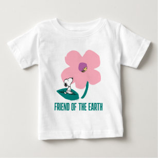 Peanuts   Illustrating Nature Pink Flower Baby T-Shirt
