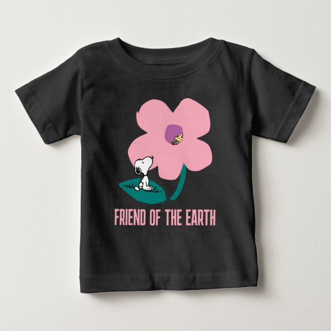Peanuts | Illustrating Nature Pink Flower Baby T-Shirt (Front)