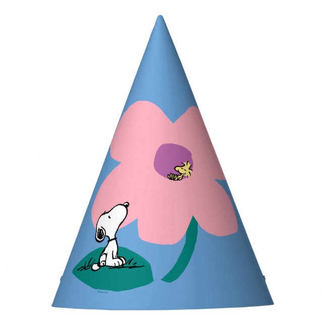 Peanuts | Illustrating Nature Pink Flower Party Hat (Front)