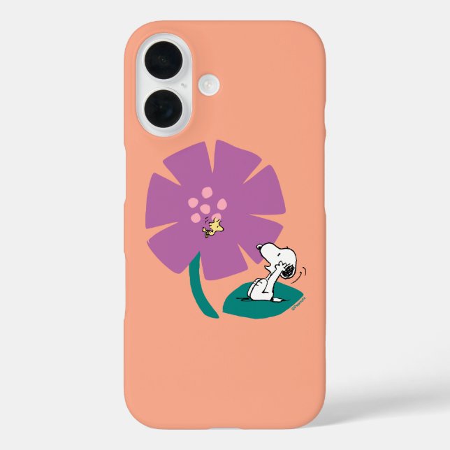 Peanuts | Illustrating Nature Purple Flower Case-Mate iPhone Case (Back)
