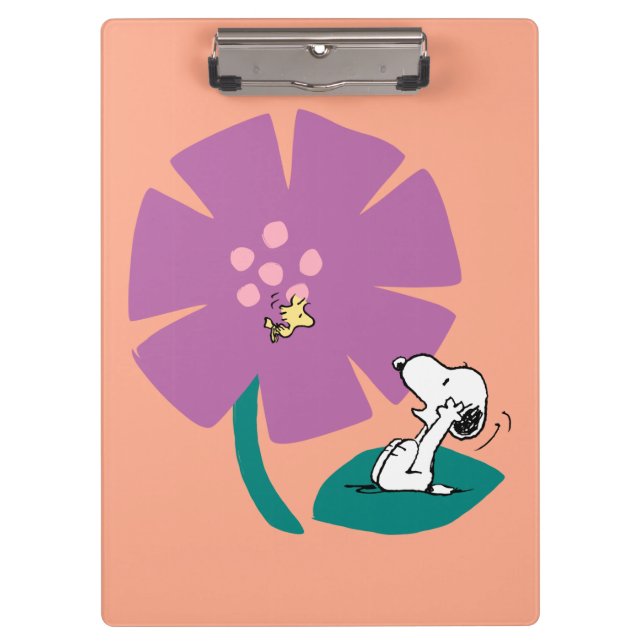 Peanuts | Illustrating Nature Purple Flower Clipboard (Front)