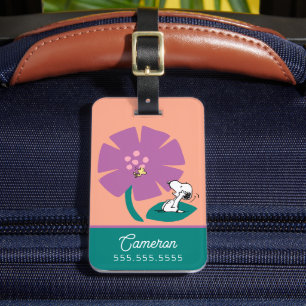 Peanuts Illustrating Nature Purple Flower Luggage Tag