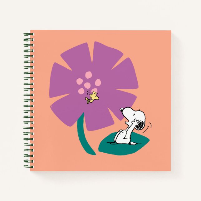 Peanuts | Illustrating Nature Purple Flower Notebook (Front)