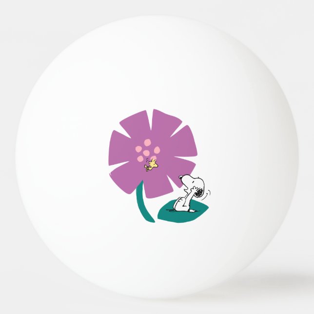 Peanuts | Illustrating Nature Purple Flower Ping Pong Ball (Front)