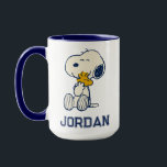 Peanuts In Bloom | Add Your Name Mug<br><div class="desc">Take a look at this super cute design featuring Snoopy,  Woodstock,  Charlie Brown & Lucy in a colourful floral pattern.</div>