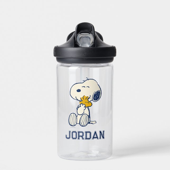 Peanuts In Bloom | Add Your Name Water Bottle (Front)