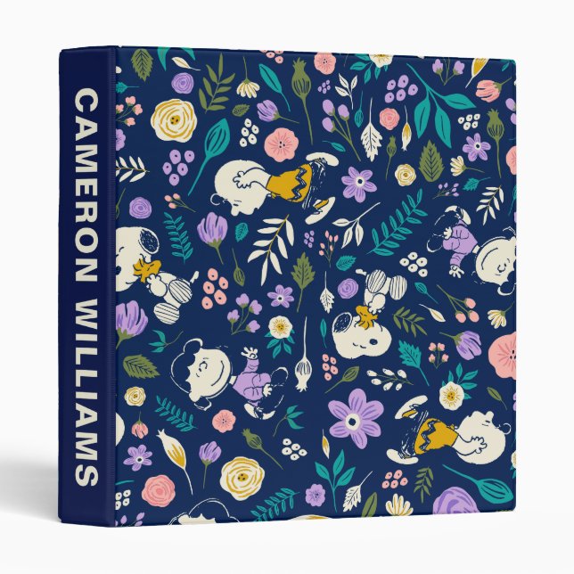 Peanuts In Bloom Pattern Binder (Front/Spine)