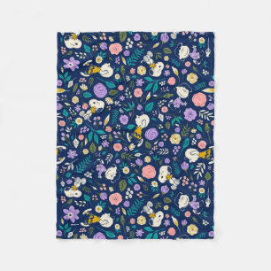 Peanuts In Bloom Pattern Fleece Blanket