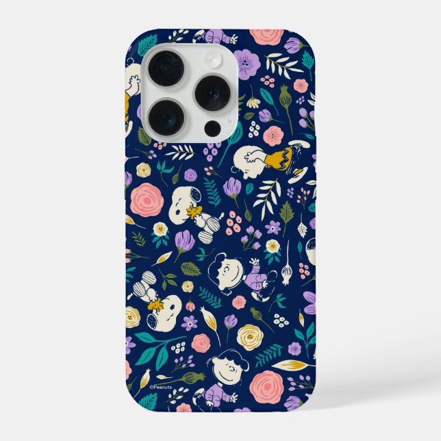 Peanuts In Bloom Pattern iPhone Case (Back)