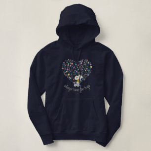 Peanuts In Bloom   Snoopy Heart Hoodie
