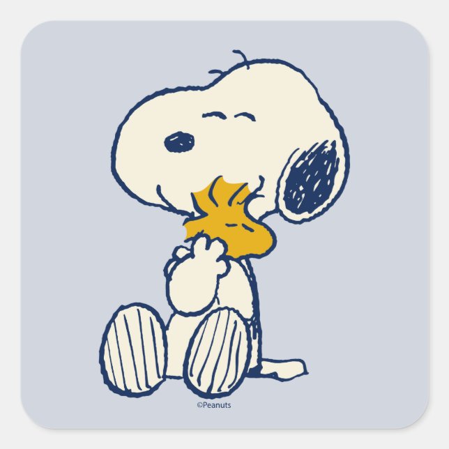 Peanuts In Bloom Square Sticker (Front)