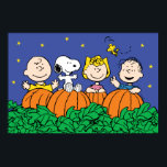 Peanuts | It's The Great Pumpkin Charlie Brown Poster<br><div class="desc">Decorate for fall or Halloween with this super cute scene from Peanuts featuring the whole gang!</div>
