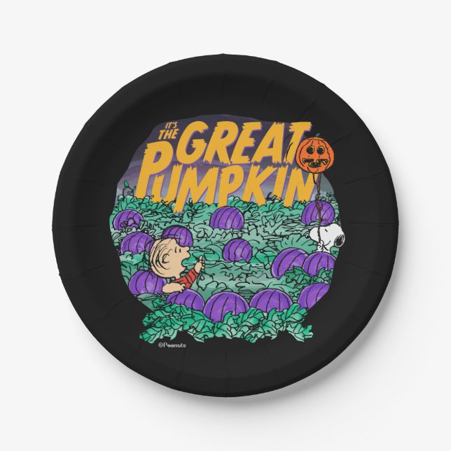 Peanuts | It's the Great Pumpkin Paper Plate (Front)