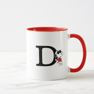 Peanuts   "Joe Cool" Standing   Monogram D Mug