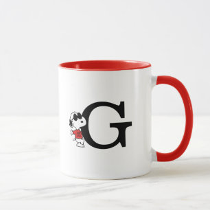 Peanuts   "Joe Cool" Standing   Monogram G Mug